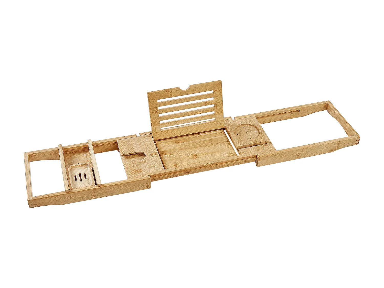 Bambusowa półka na wannę jasne drewno LOWES