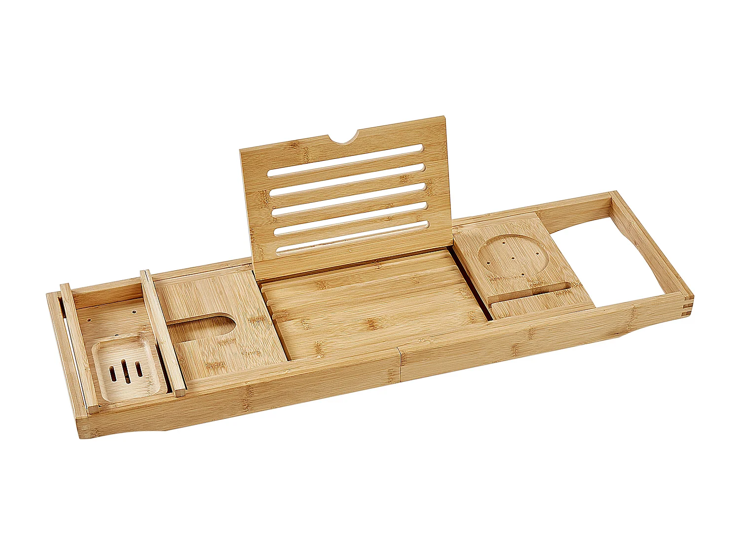 Bambusowa półka na wannę jasne drewno LOWES