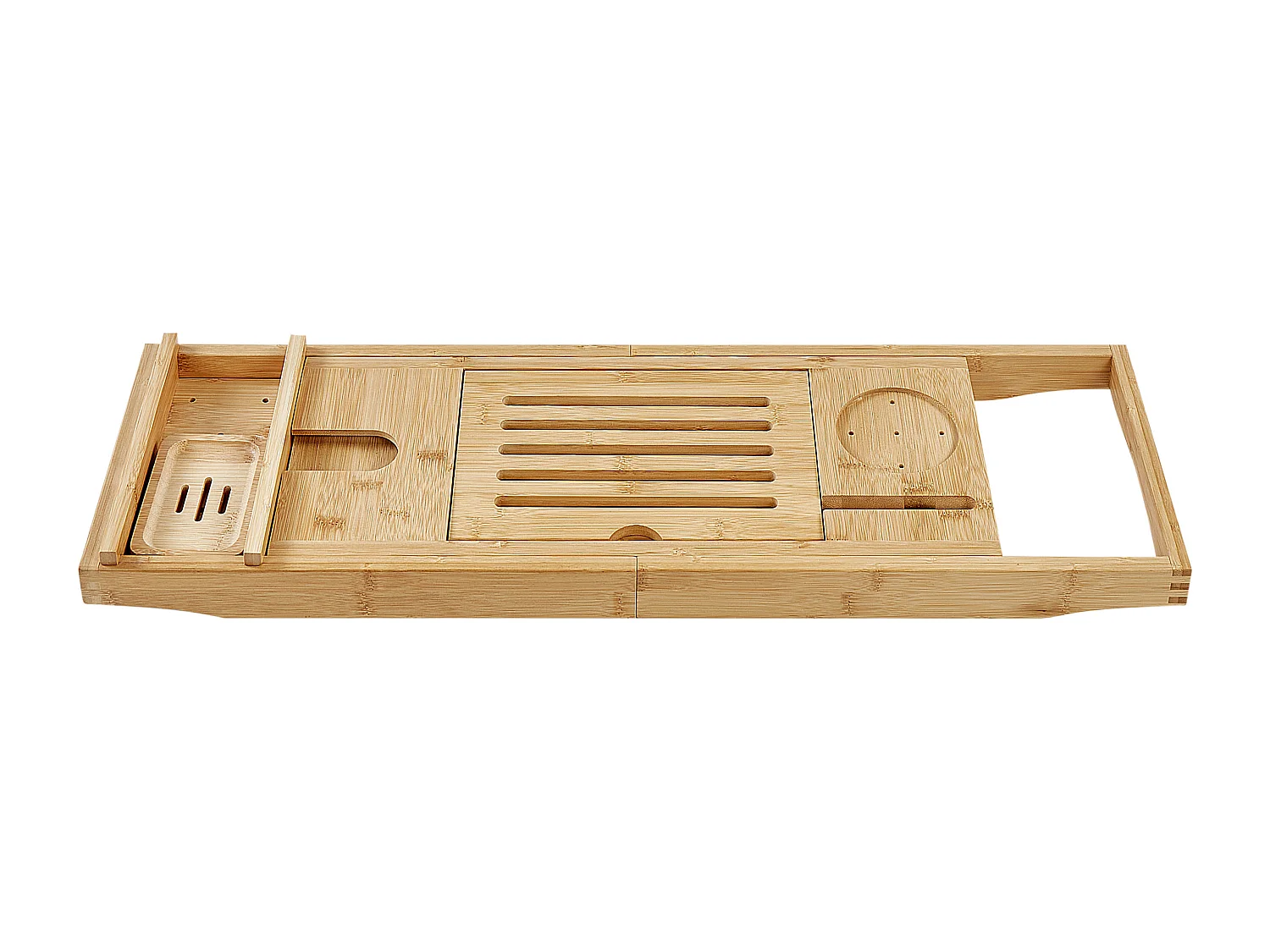 Bambusowa półka na wannę jasne drewno LOWES