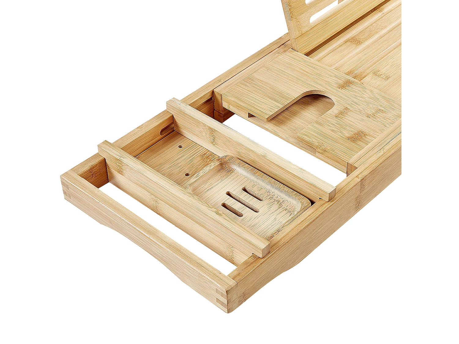 Bambusowa półka na wannę jasne drewno LOWES