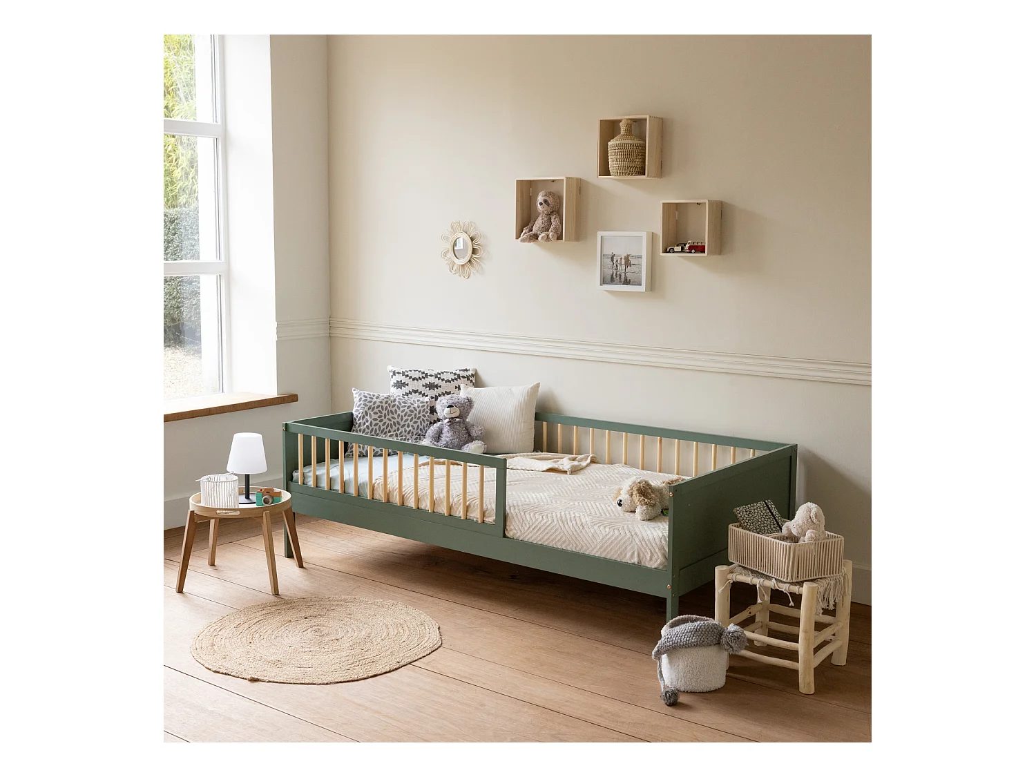 Kinderbed 190x90cm saliegroen ADAM