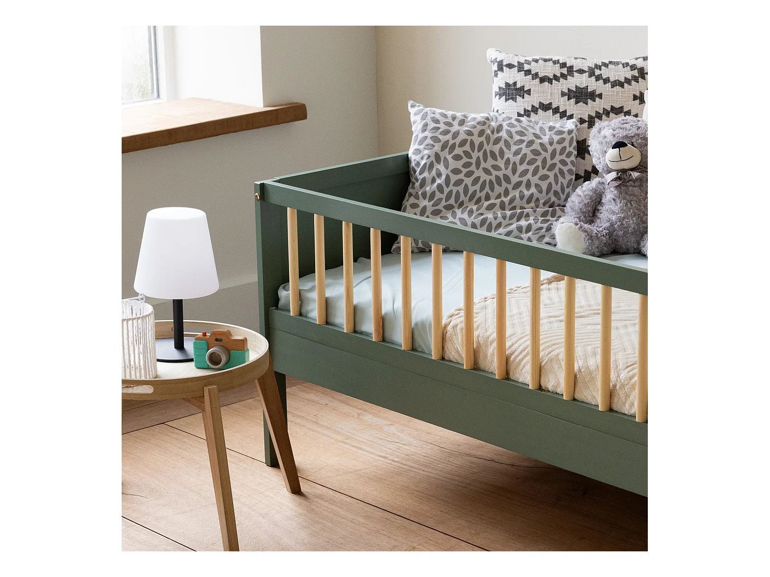 Kinderbed 190x90cm saliegroen ADAM