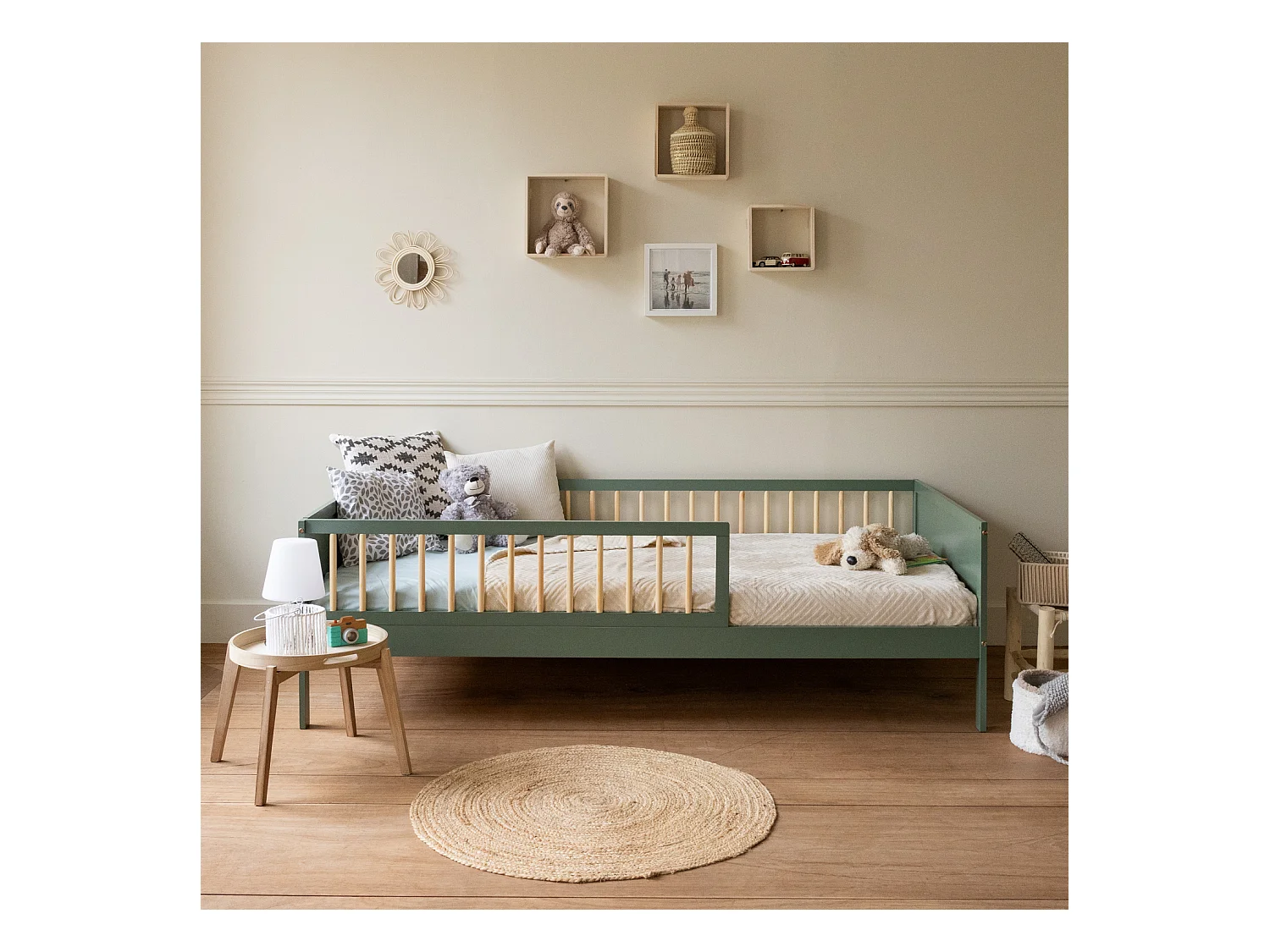 Kinderbed 190x90cm saliegroen ADAM