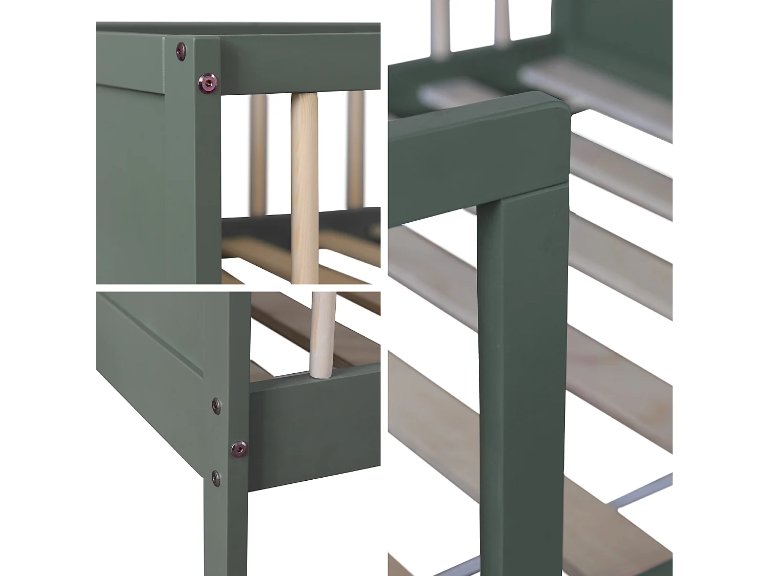 Kinderbed 190x90cm saliegroen ADAM