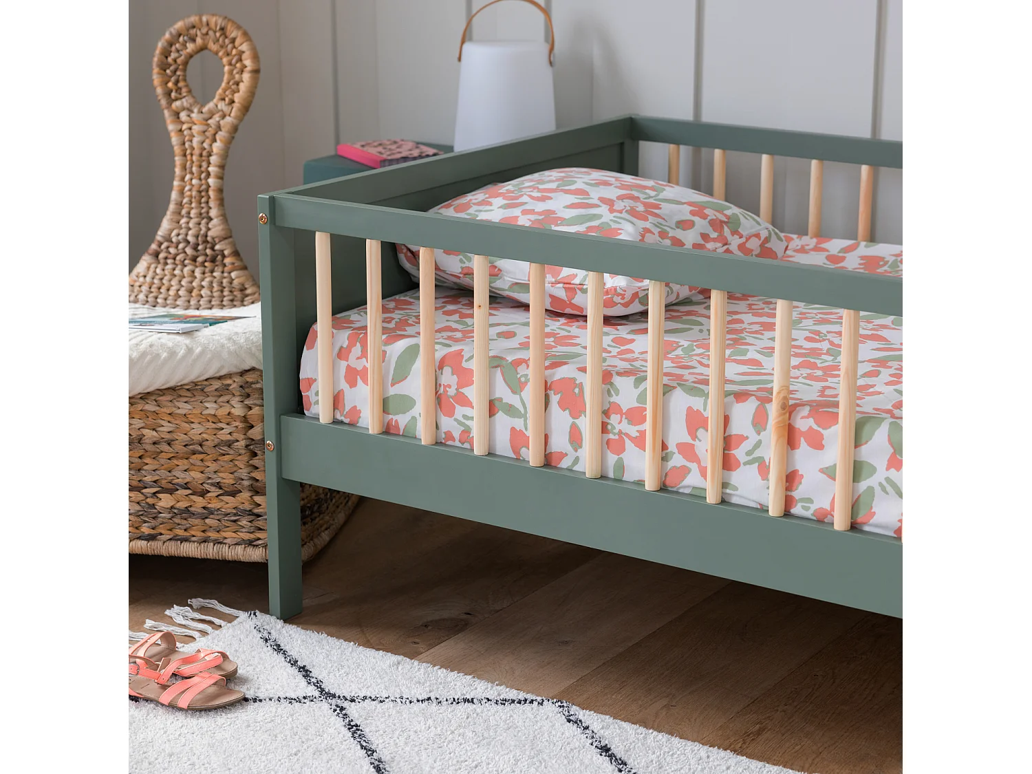 Kinderbed 190x90cm saliegroen ADAM