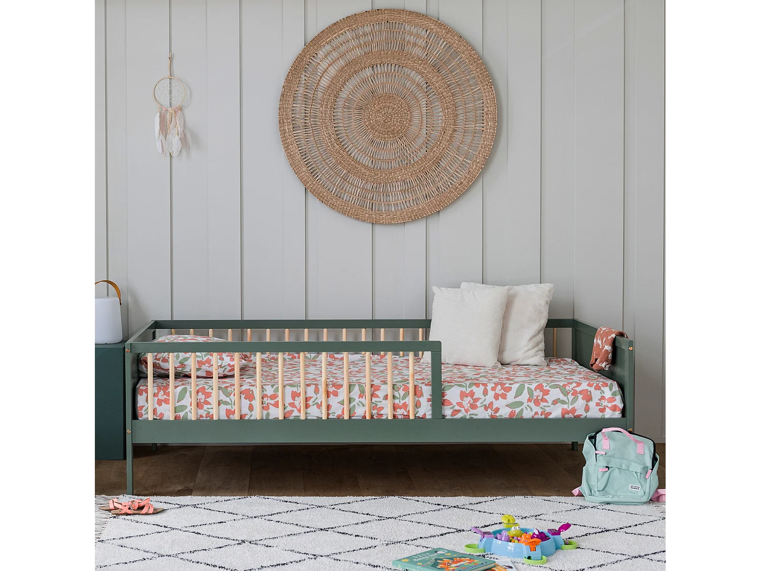 Kinderbed 190x90cm saliegroen ADAM