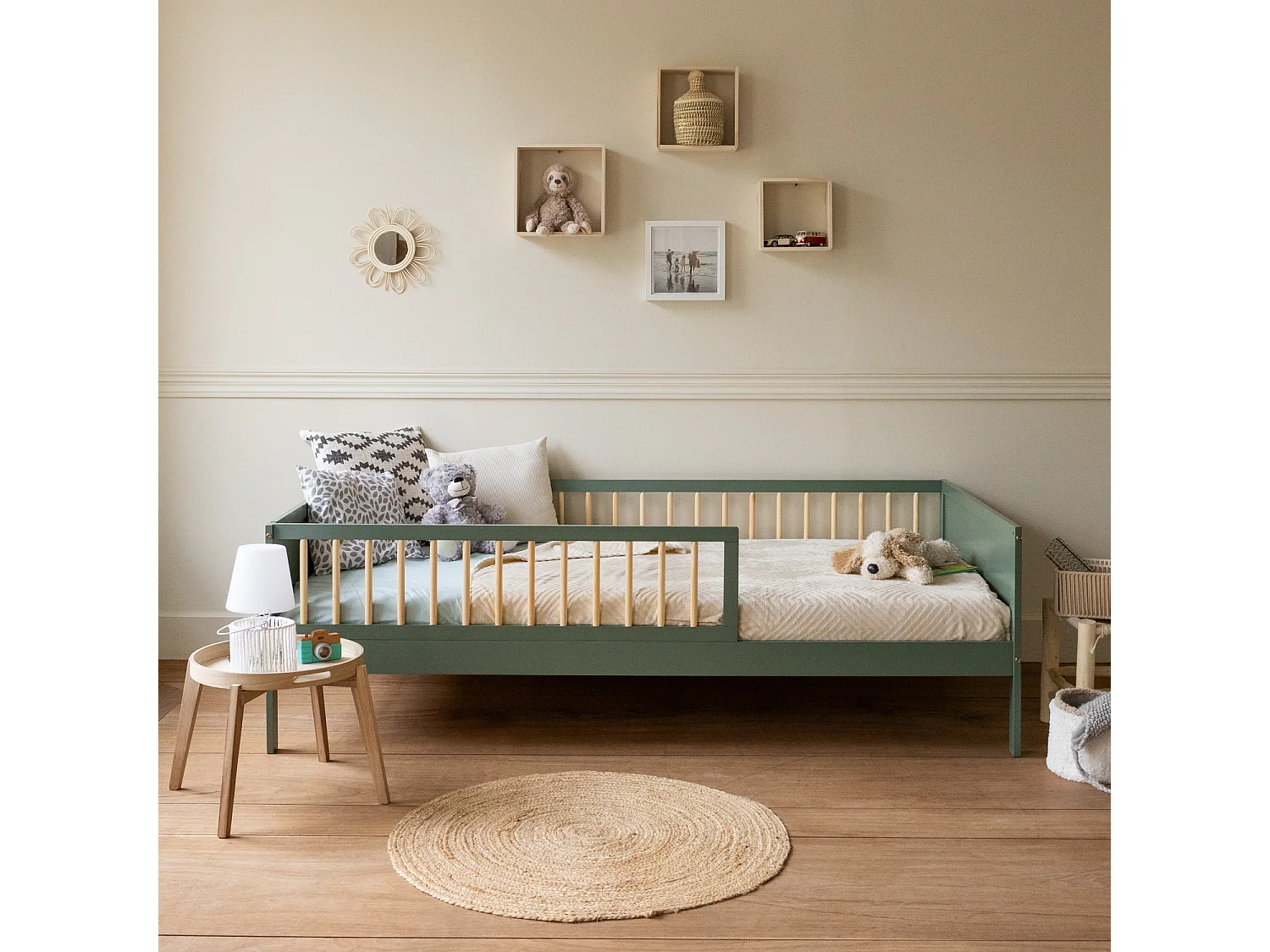 Kinderbed 190x90cm saliegroen ADAM