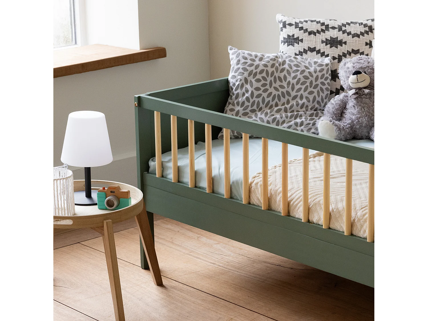 Kinderbed 190x90cm saliegroen ADAM