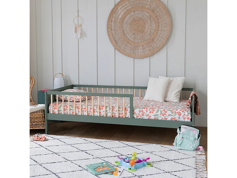 Cama de criança 190x90cm verde sálvia ADAM