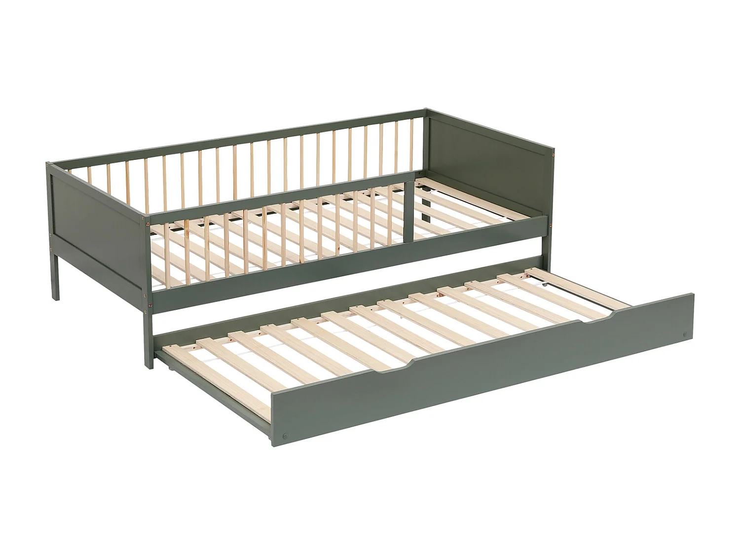 Lit gigogne pour enfant 190x90cm vert ADAM - HAPPY GARDEN