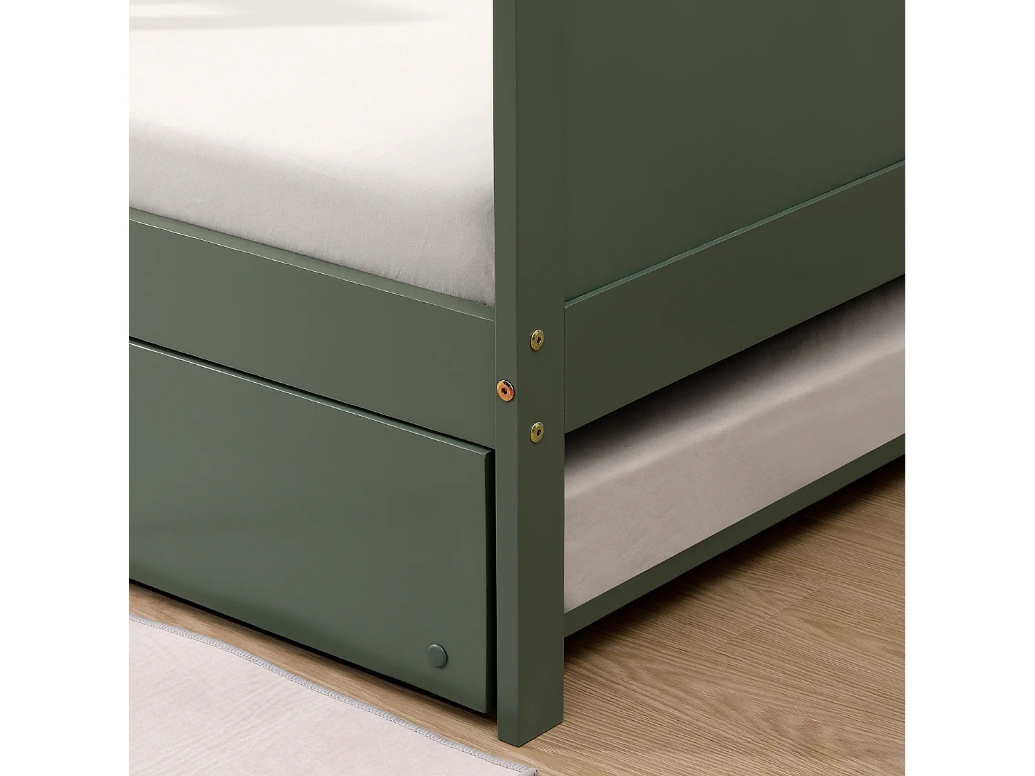 Lit gigogne pour enfant 190x90cm vert ADAM - HAPPY GARDEN