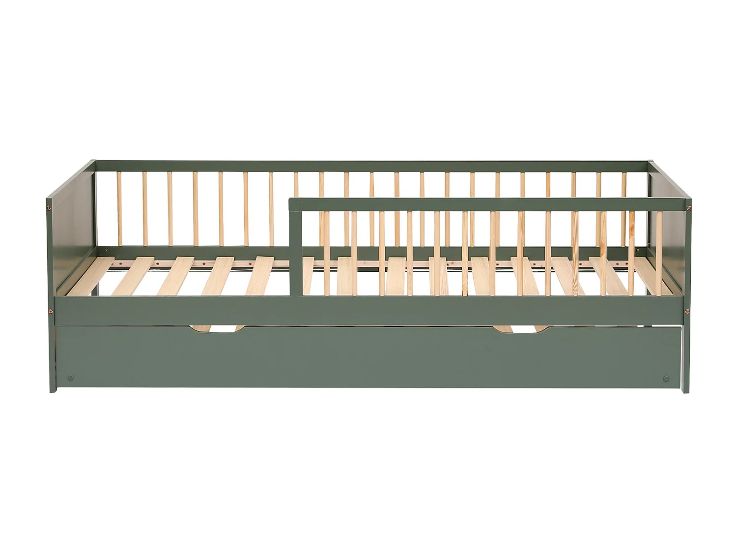 Lit gigogne pour enfant 190x90cm vert ADAM - HAPPY GARDEN