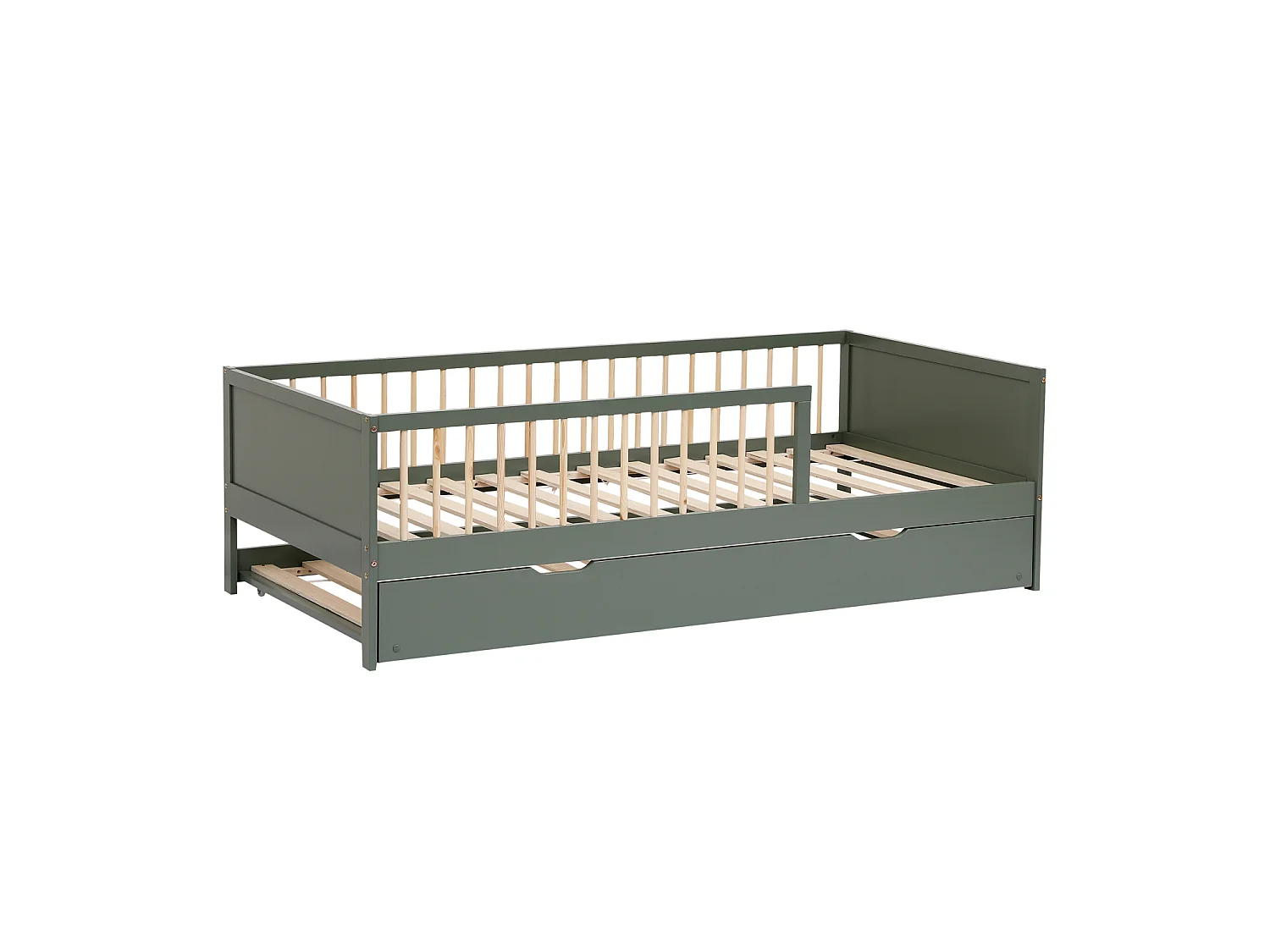 Lit gigogne pour enfant 190x90cm vert ADAM - HAPPY GARDEN