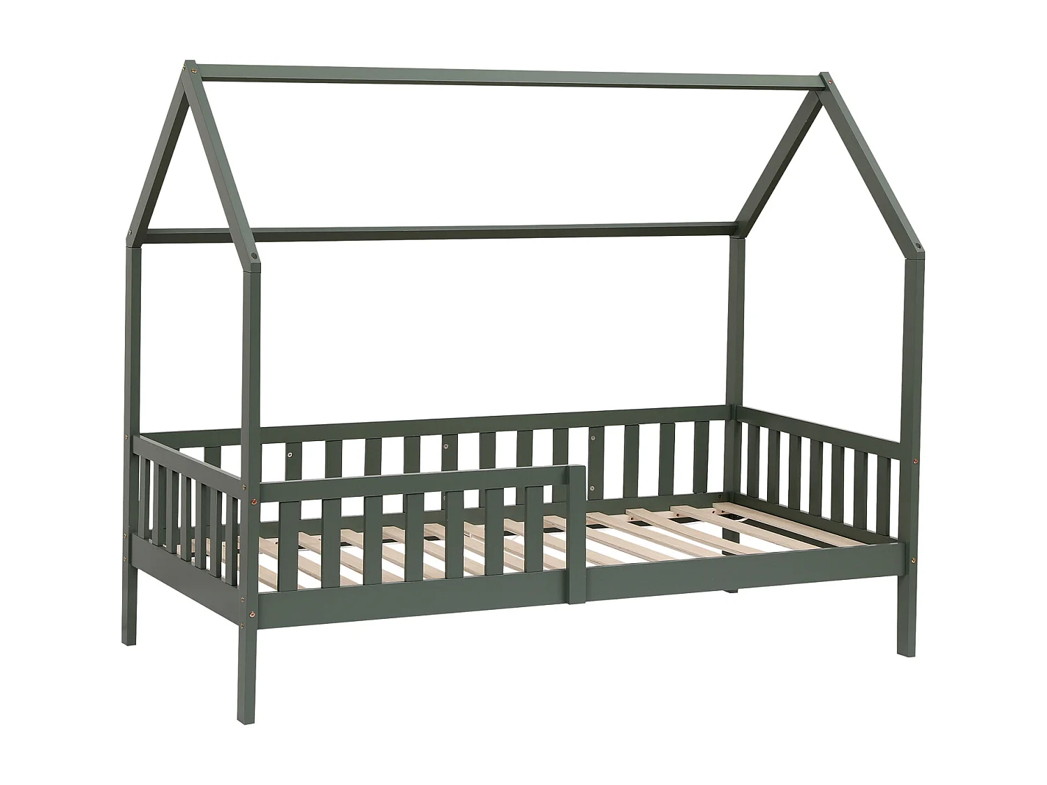 Lit cabane pour enfant 190x90cm vert MARCEAU - HAPPY GARDEN