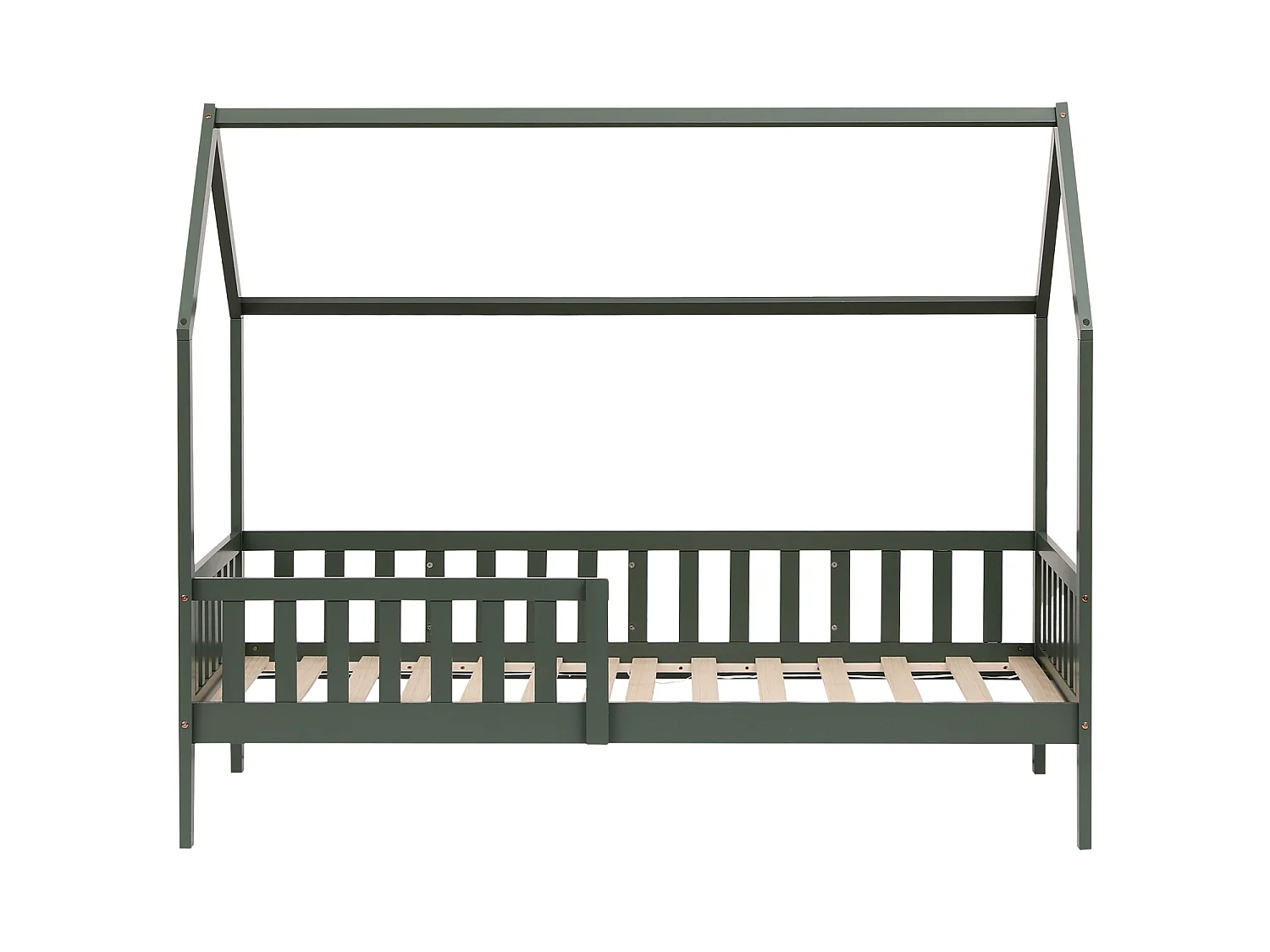 Lit cabane pour enfant 190x90cm vert MARCEAU - HAPPY GARDEN
