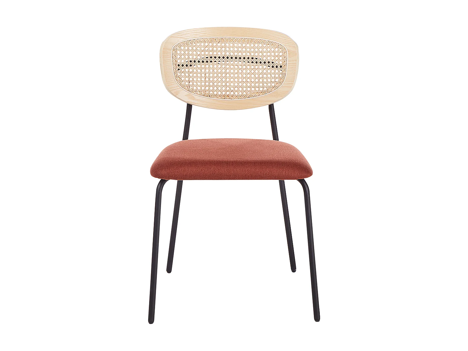 Lot de 2 chaises de salle à manger MAYETTA Rotin Orange