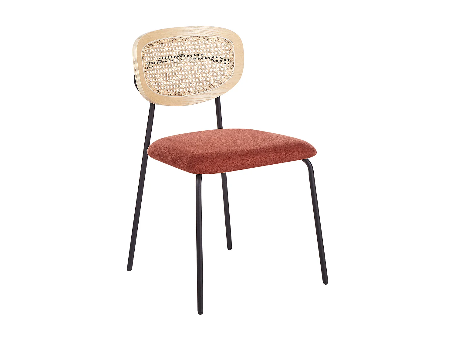 Lot de 2 chaises de salle à manger MAYETTA Rotin Orange