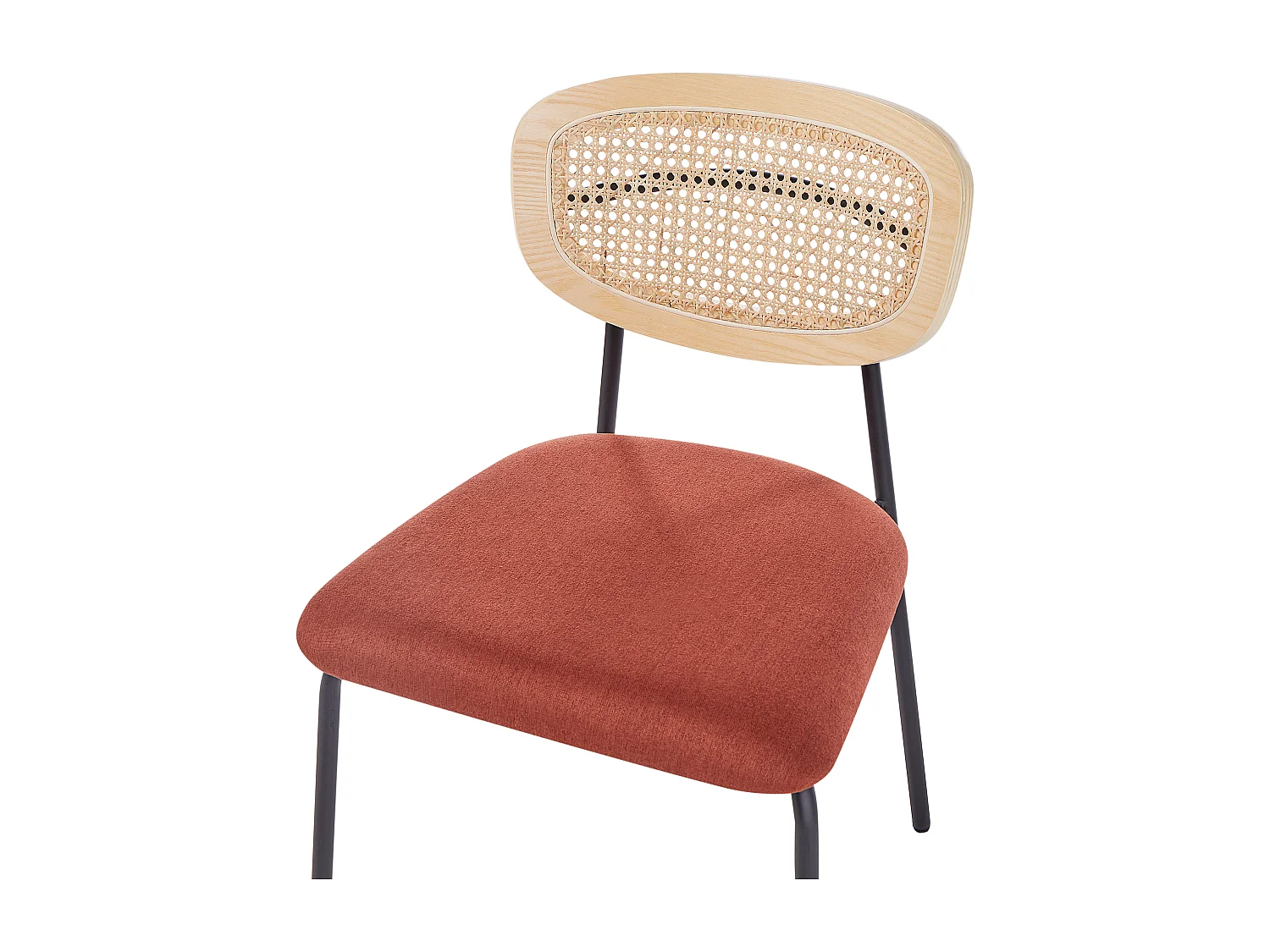 Lot de 2 chaises de salle à manger MAYETTA Rotin Orange