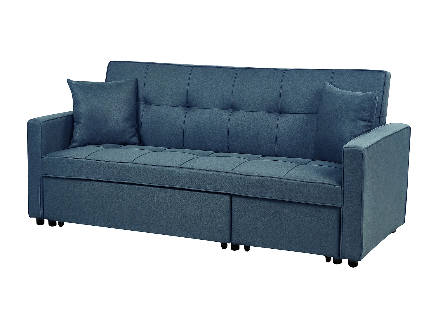 Canapé-lit 2 places GLOMMA Tissu Bleu marine