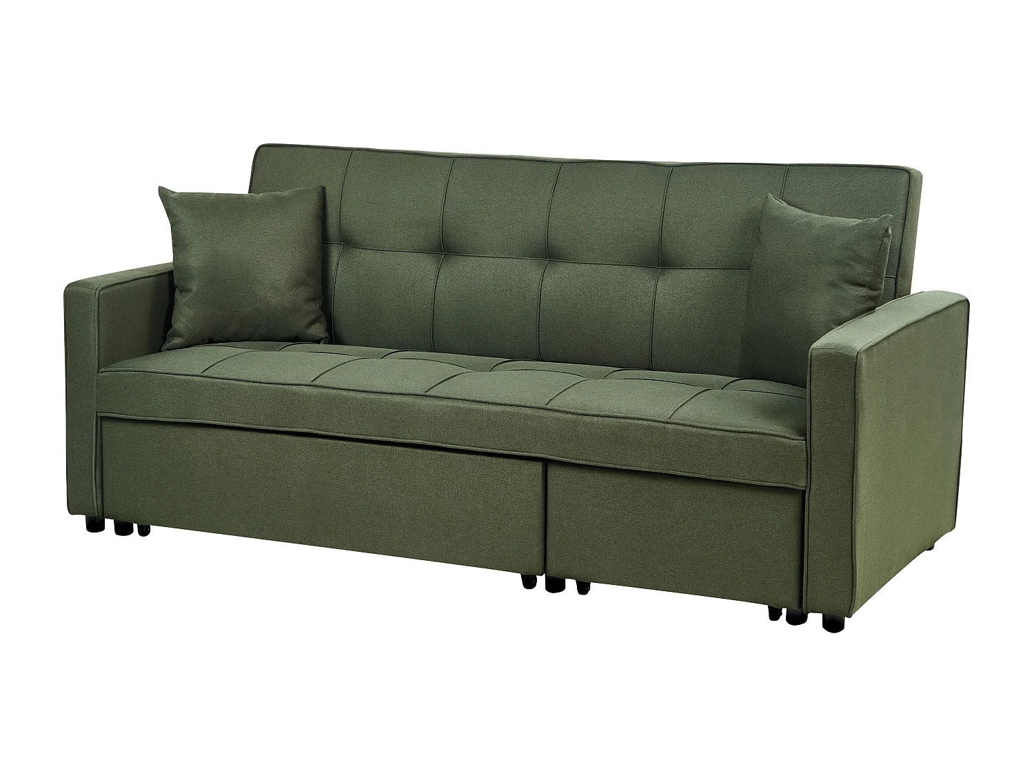 Schlafsofa GLOMMA Stoff Dunkelgrün 2-Sitzer