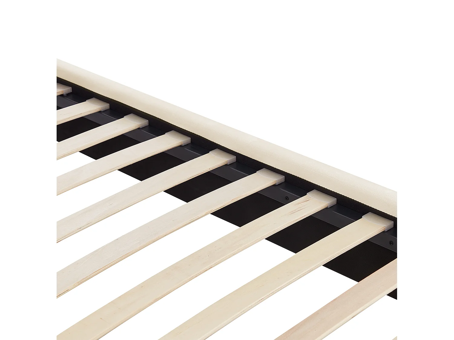 Bed Fluweel LUNAN 180 x 200 cm Lichtbeige