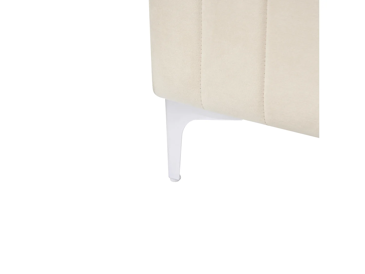 Bett mit Lattenrost Samtstoff LUNAN 160 x 200 cm Hellbeige