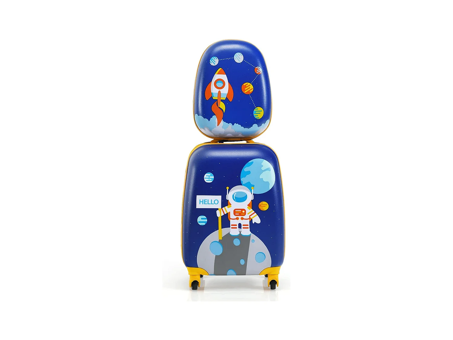 Lot de 2 bagages enfants avec valise à coque rigide enfant à roulette 40,6 cm + sac à dos 30,5 cm