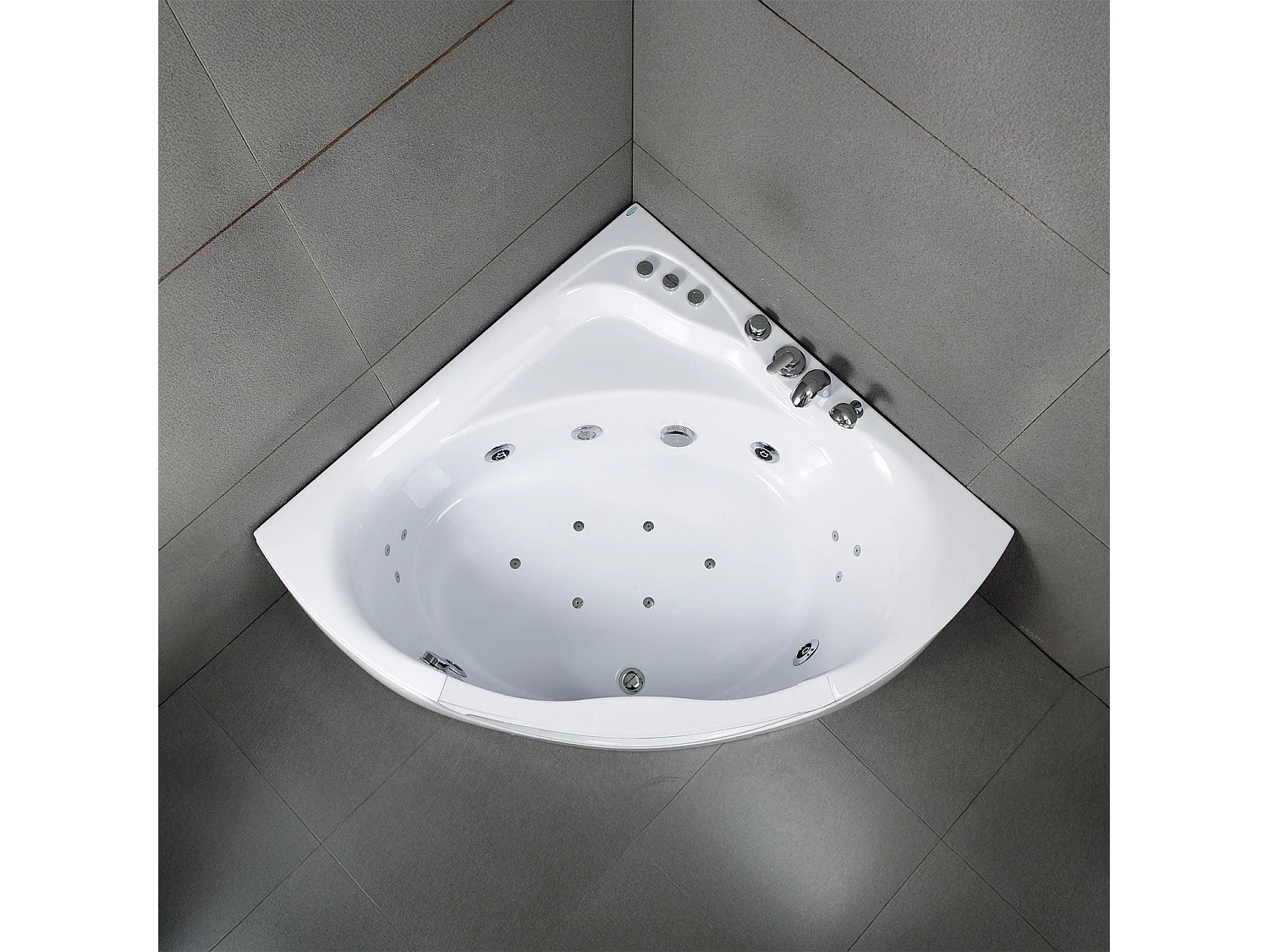 Baignoire Balnéo Tasmanie white Jets 135  x135  x54  cm, by SPALINA