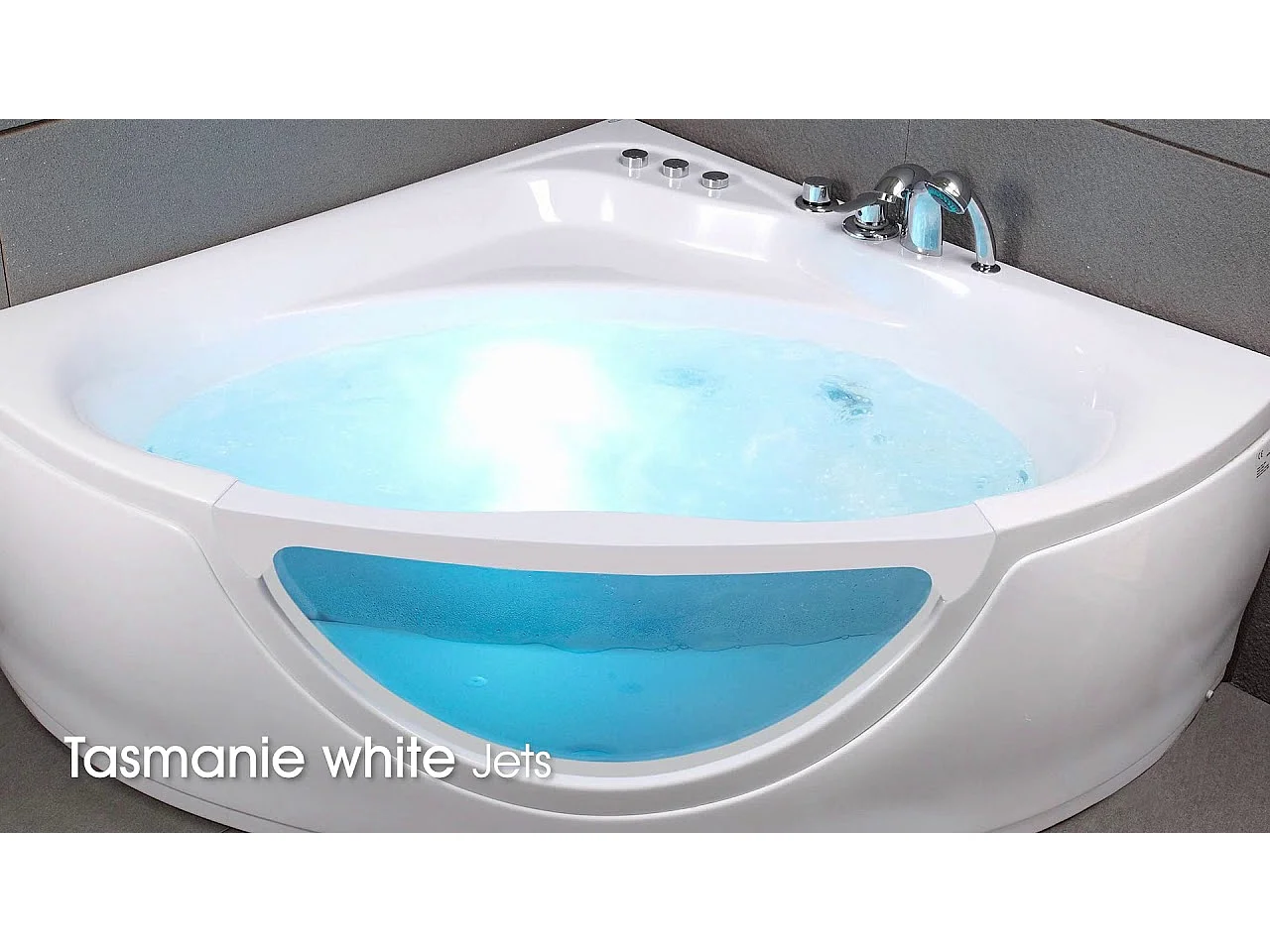 Baignoire Balnéo Tasmanie white Jets 135  x135  x54  cm, by SPALINA