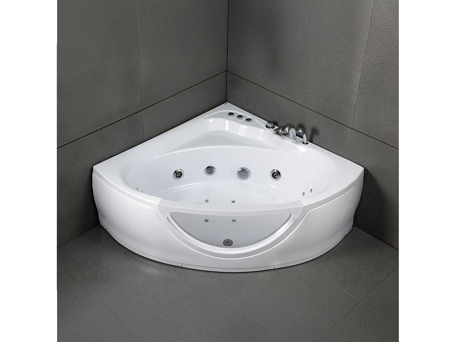 Baignoire Balnéo Tasmanie white Jets 135  x135  x54  cm, by SPALINA