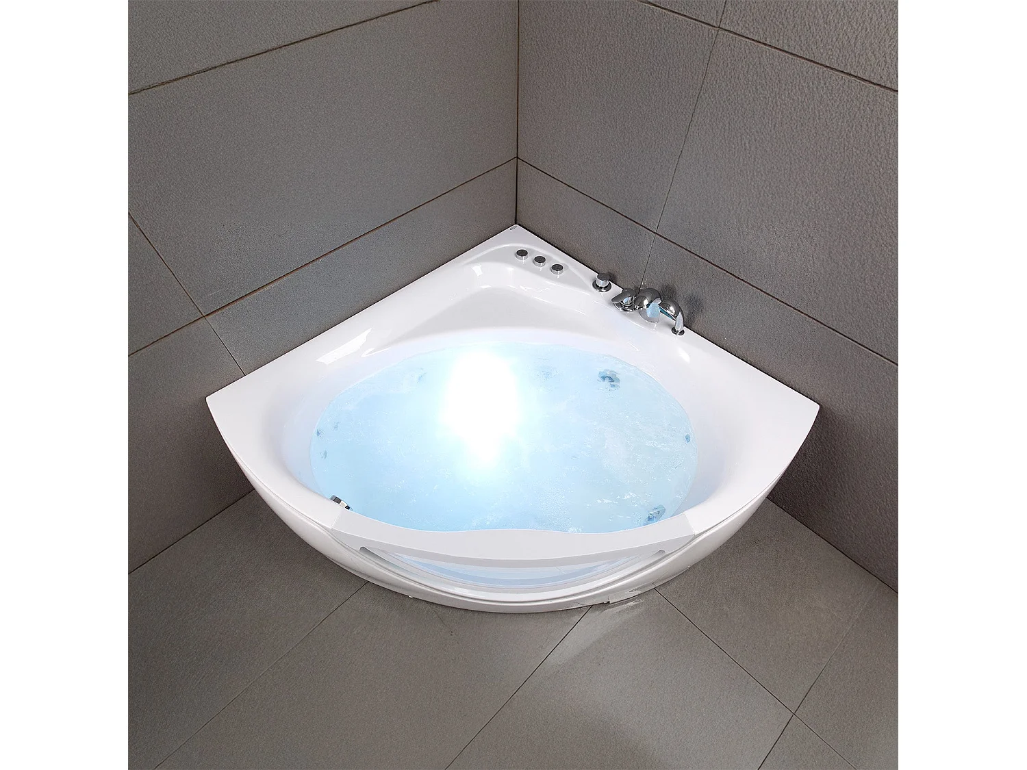 Baignoire Balnéo Tasmanie white Jets 135  x135  x54  cm, by SPALINA