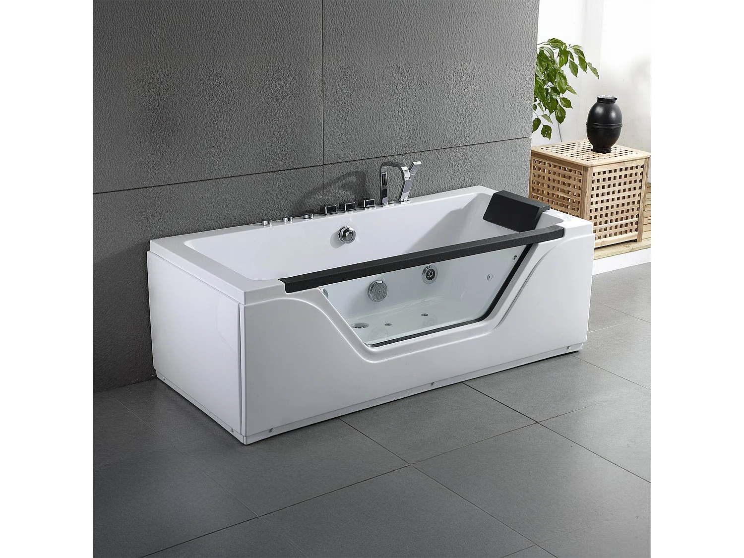 Baignoire Balnéo Tahiti Jets 170  x78  x60  cm, by SPALINA