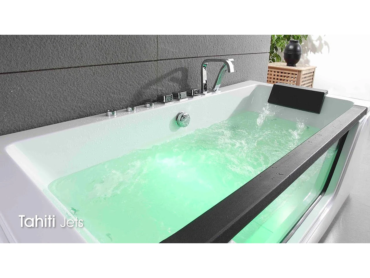 Baignoire Balnéo Tahiti Jets 170  x78  x60  cm, by SPALINA