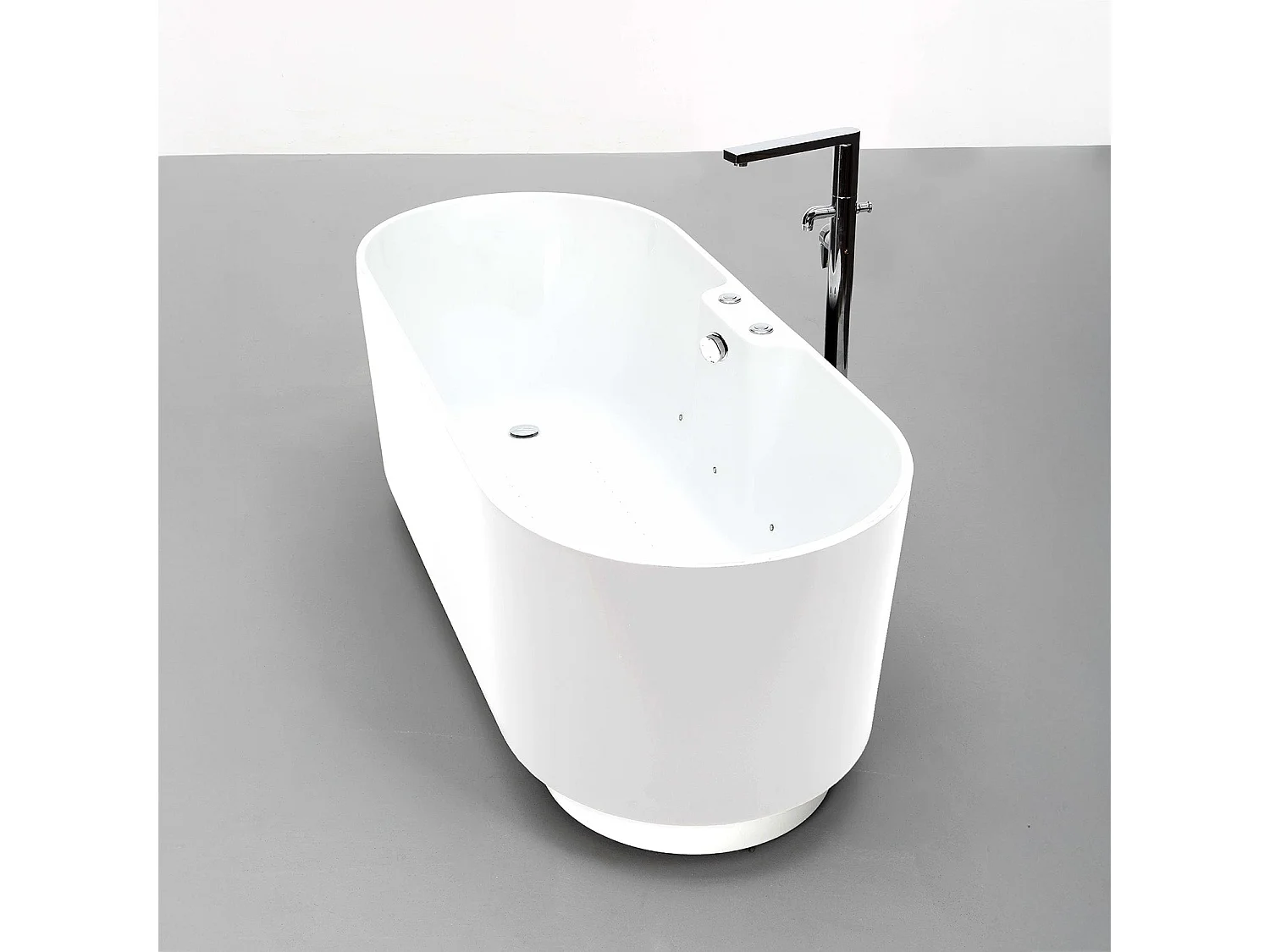 Baignoire Balnéo Ukio white Bulle 175  x75  x65  cm, by SPALINA