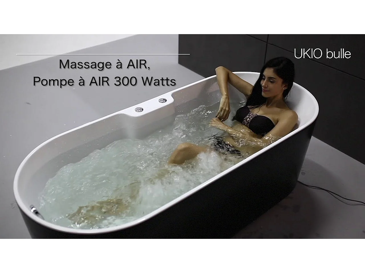 Baignoire Balnéo Ukio Bulle 175  x75  x65  cm, by SPALINA
