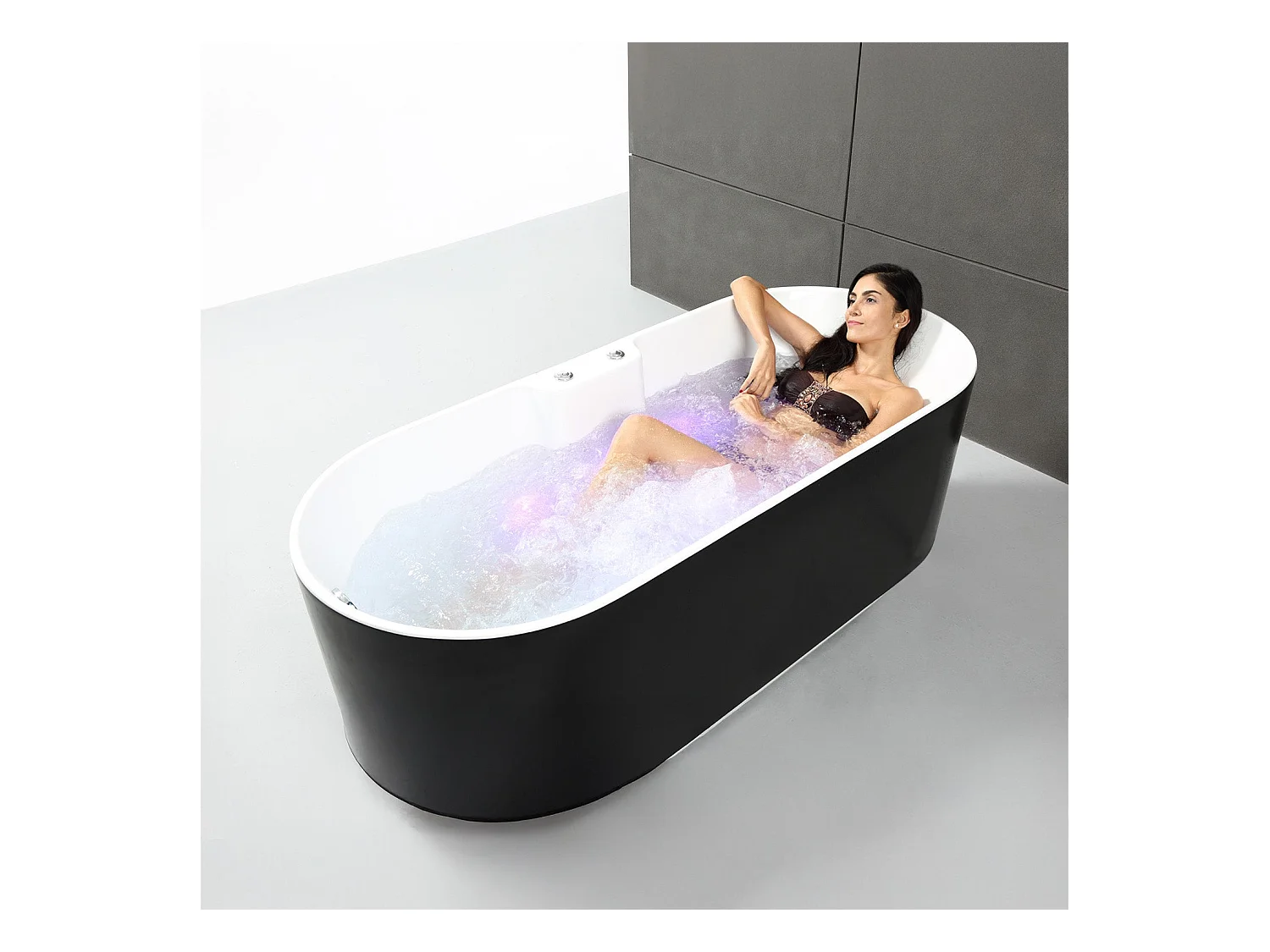 Baignoire Balnéo Ukio Bulle 175  x75  x65  cm, by SPALINA