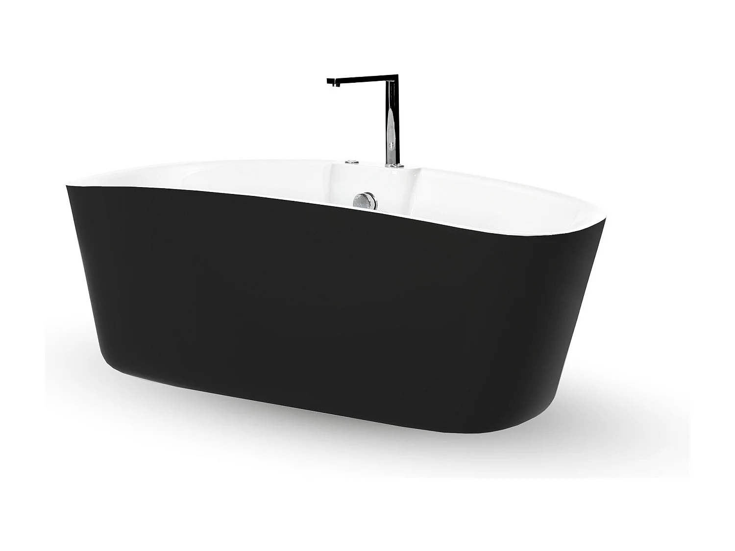 Baignoire Balnéo Tao black Bulle 170  x80  x65  cm, by SPALINA