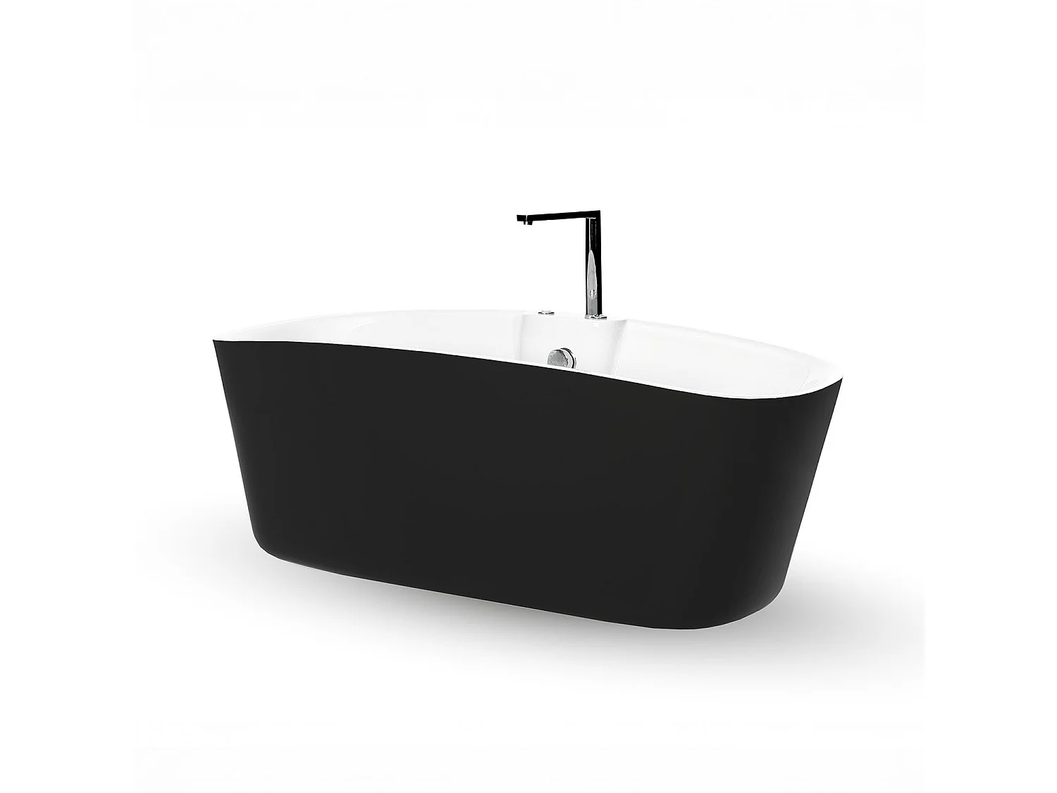 Baignoire Balnéo Tao black Bulle 170  x80  x65  cm, by SPALINA