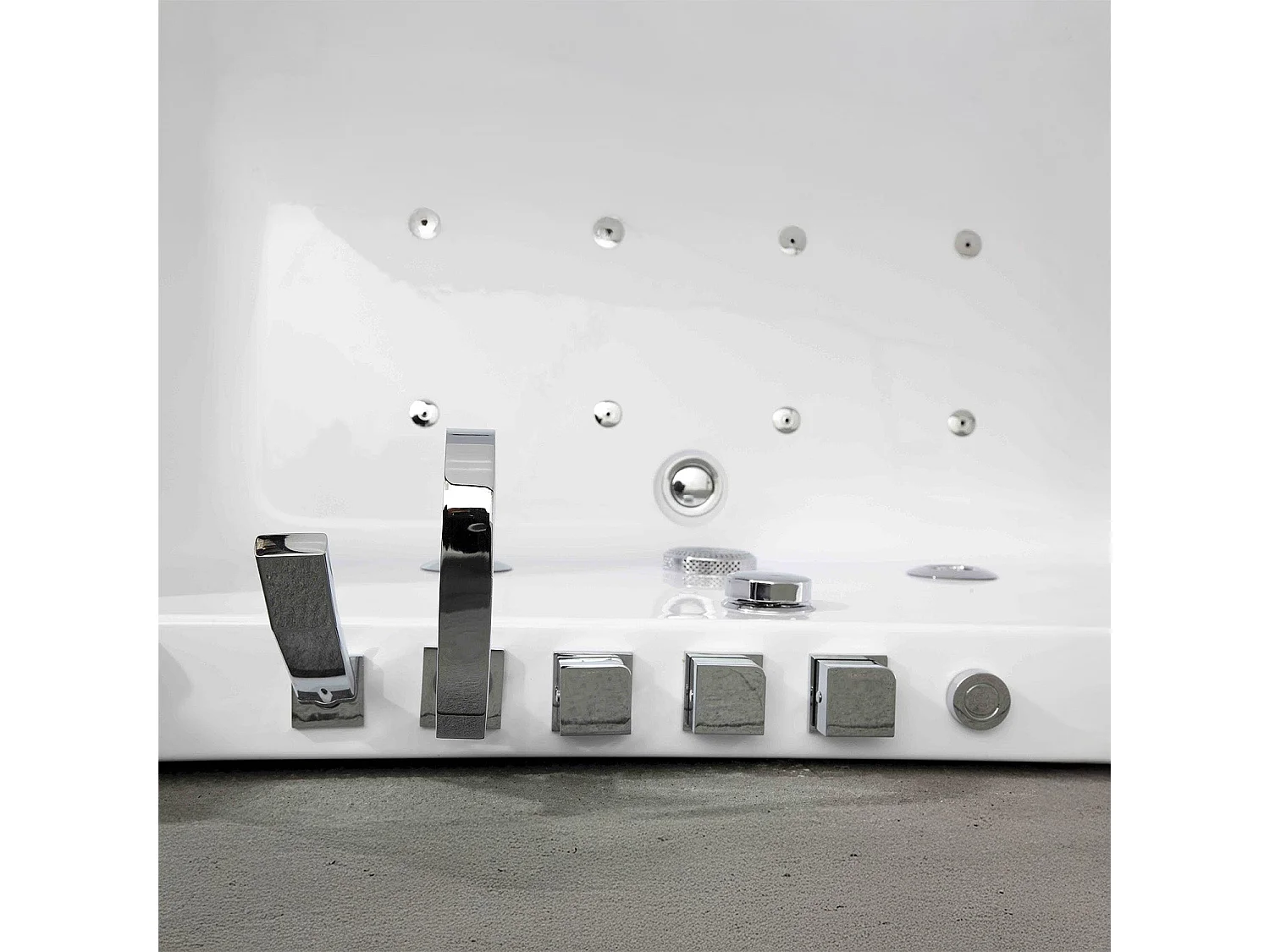 Baignoire Balnéo Tahiti white Jets 170  x78  x60  cm, by SPALINA