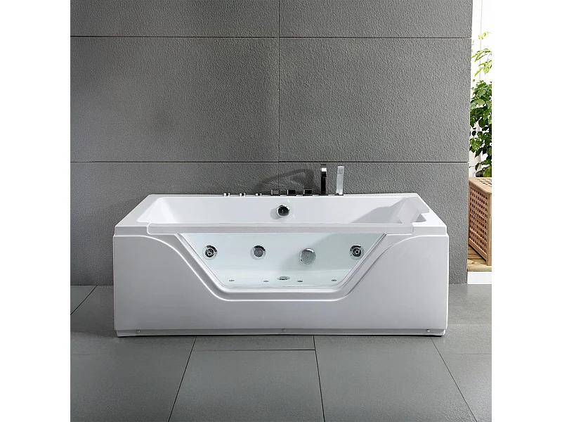 Baignoire Balnéo Tahiti white Jets 170  x78  x60  cm, by SPALINA