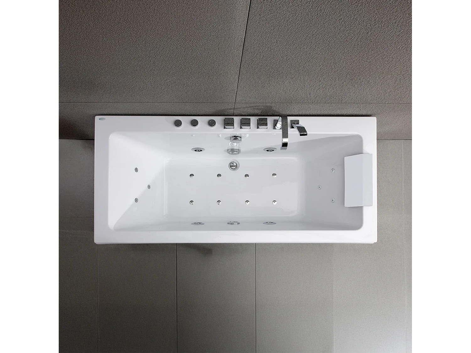 Baignoire Balnéo Sikinos white Jets 170  x78  x60  cm, by SPALINA