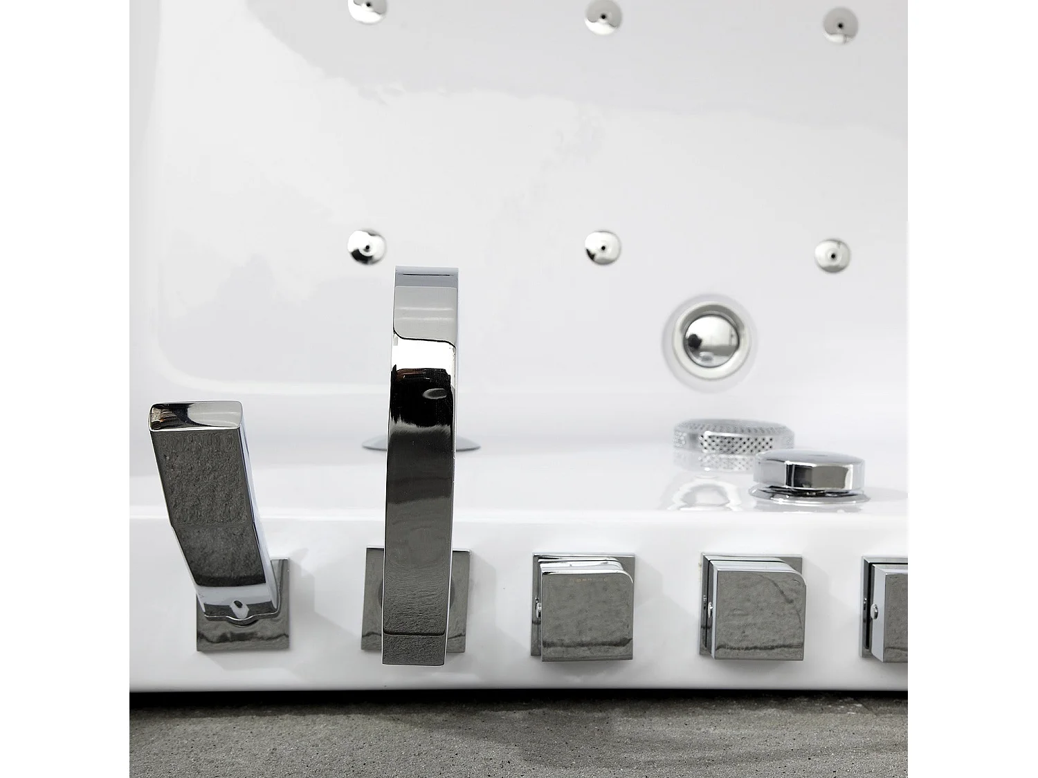 Baignoire Balnéo Sikinos white Jets 170  x78  x60  cm, by SPALINA