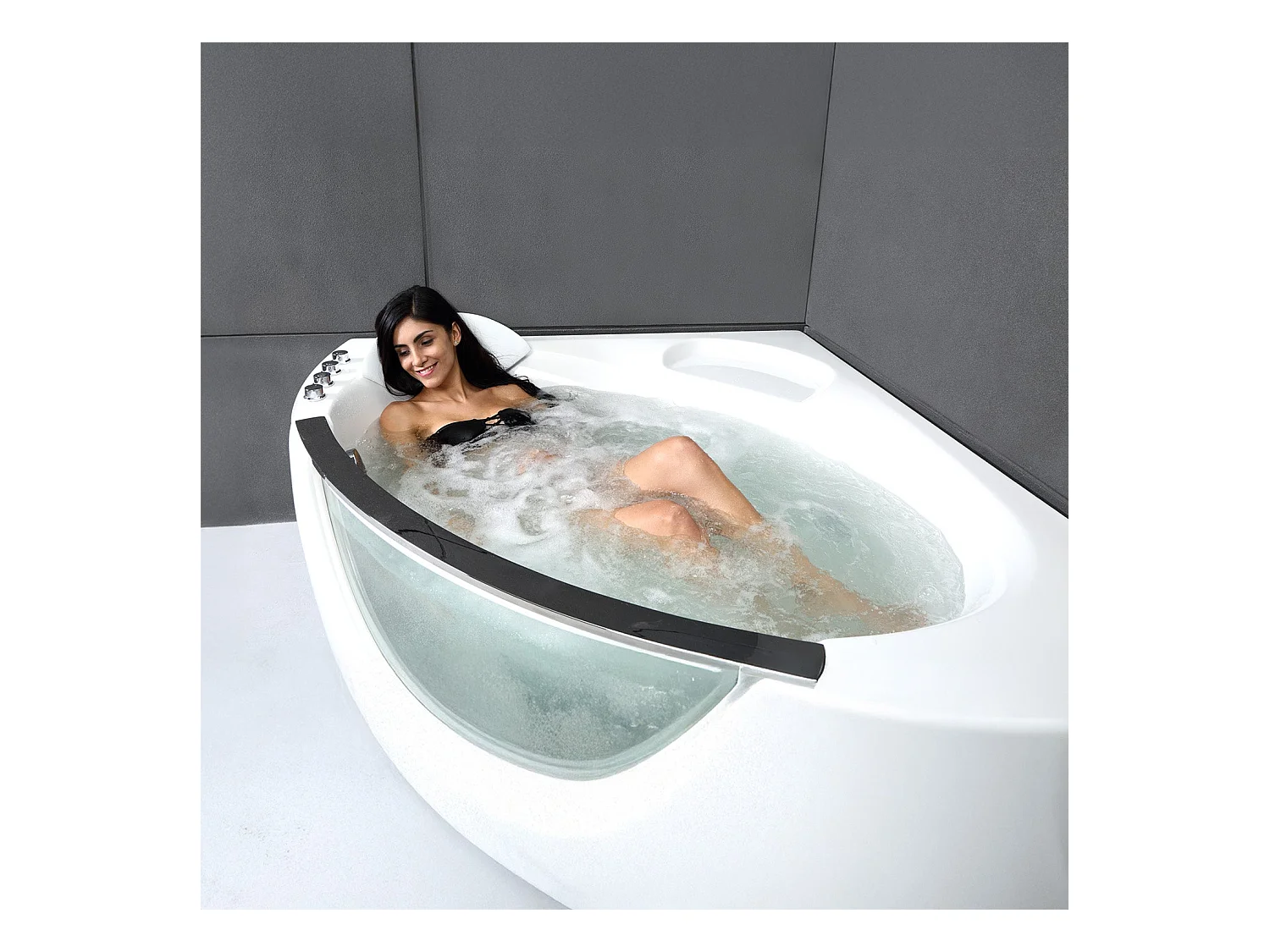 Baignoire Balnéo Samsara Wave 135  x135  x60  cm, by SPALINA