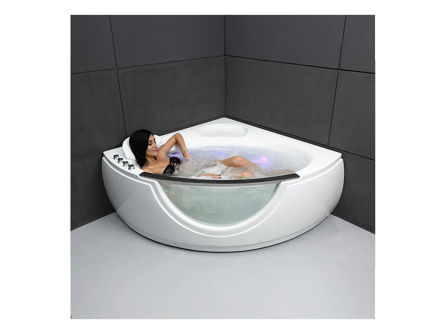 Baignoire Balnéo Samsara Wave 135  x135  x60  cm, by SPALINA