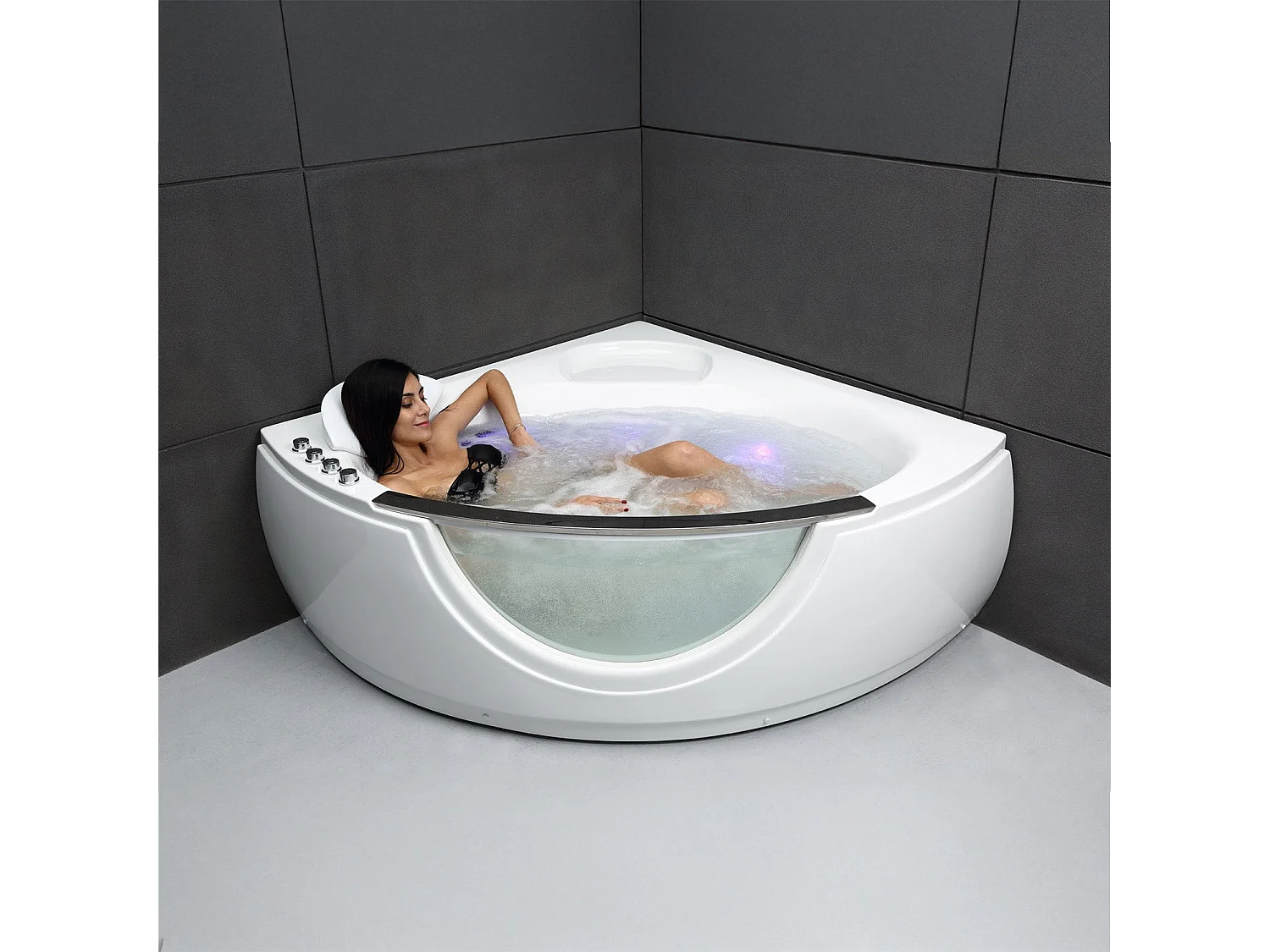 Baignoire Balnéo Samsara Wave 135 x135 x60 cm, by SPALINA