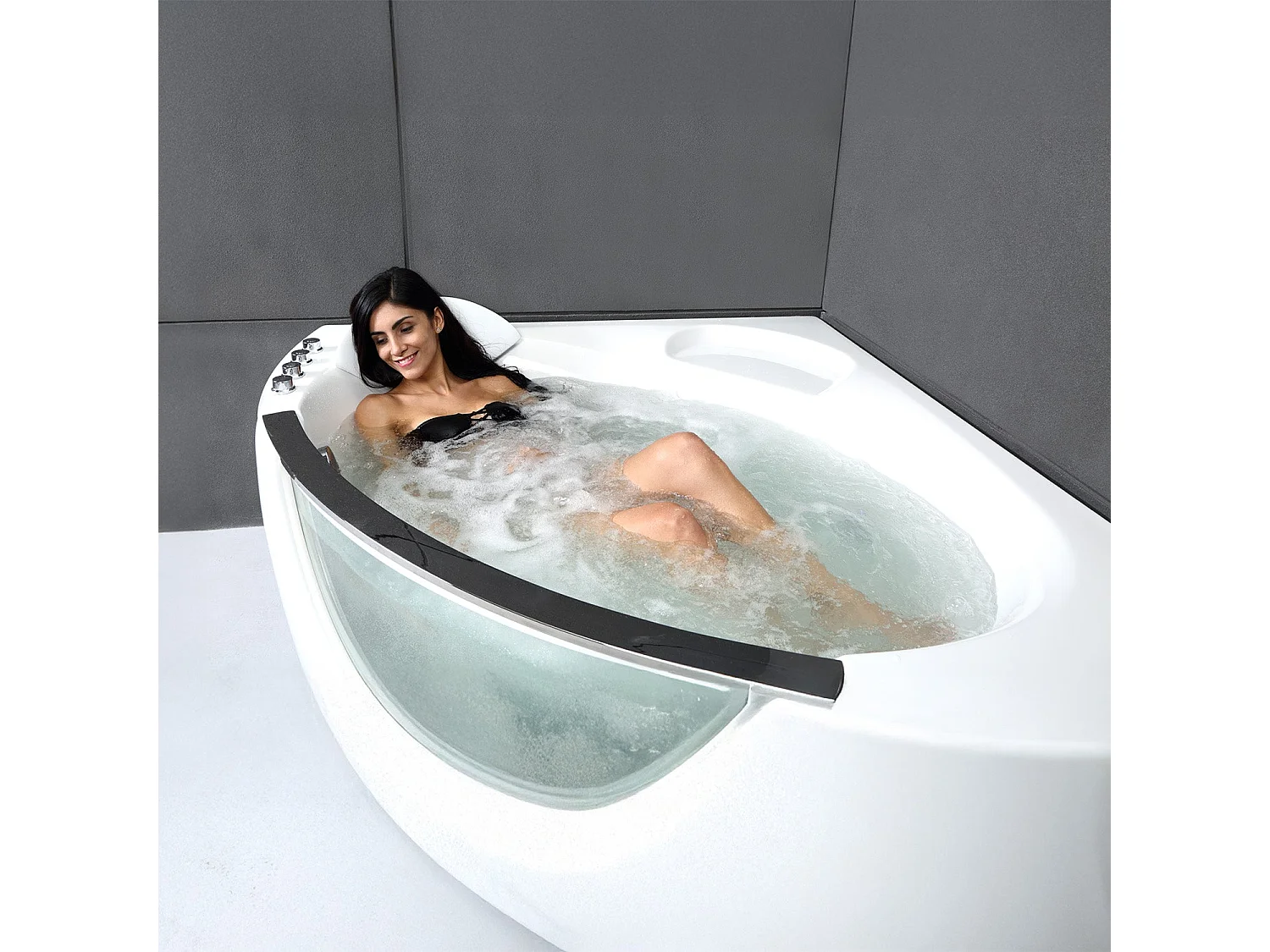 Baignoire Balnéo Samsara Wave 135 x135 x60 cm, by SPALINA