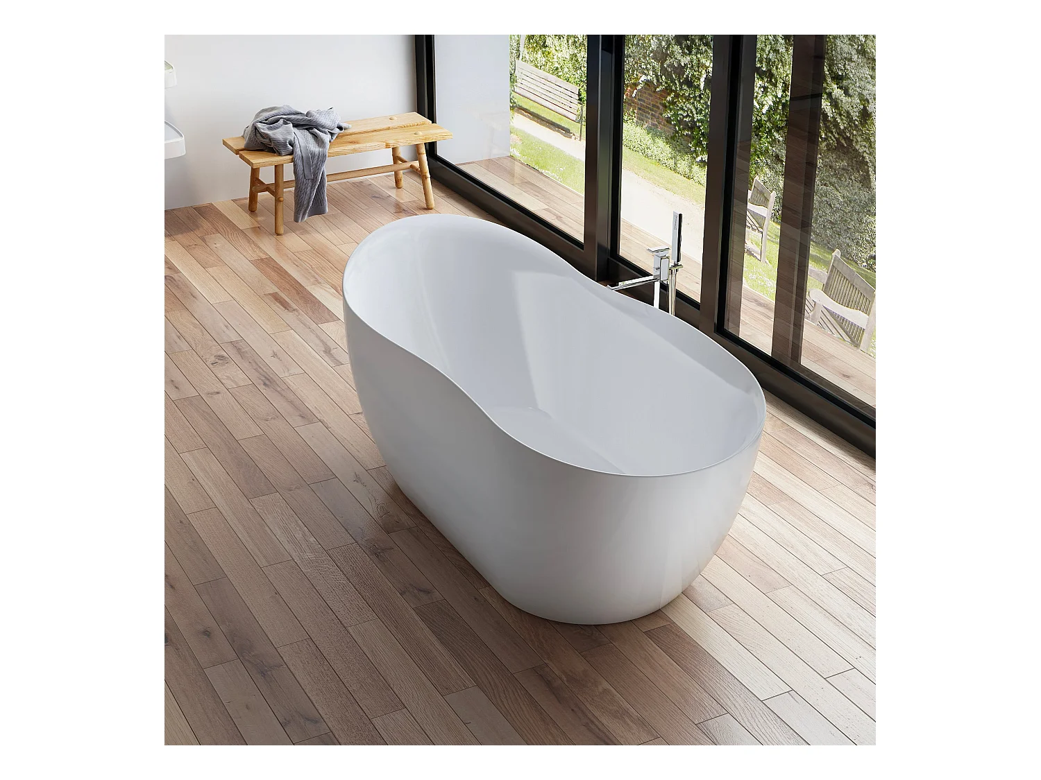 Baignoire Ilot Rivage 172 blanche xxcm, by SPALINA