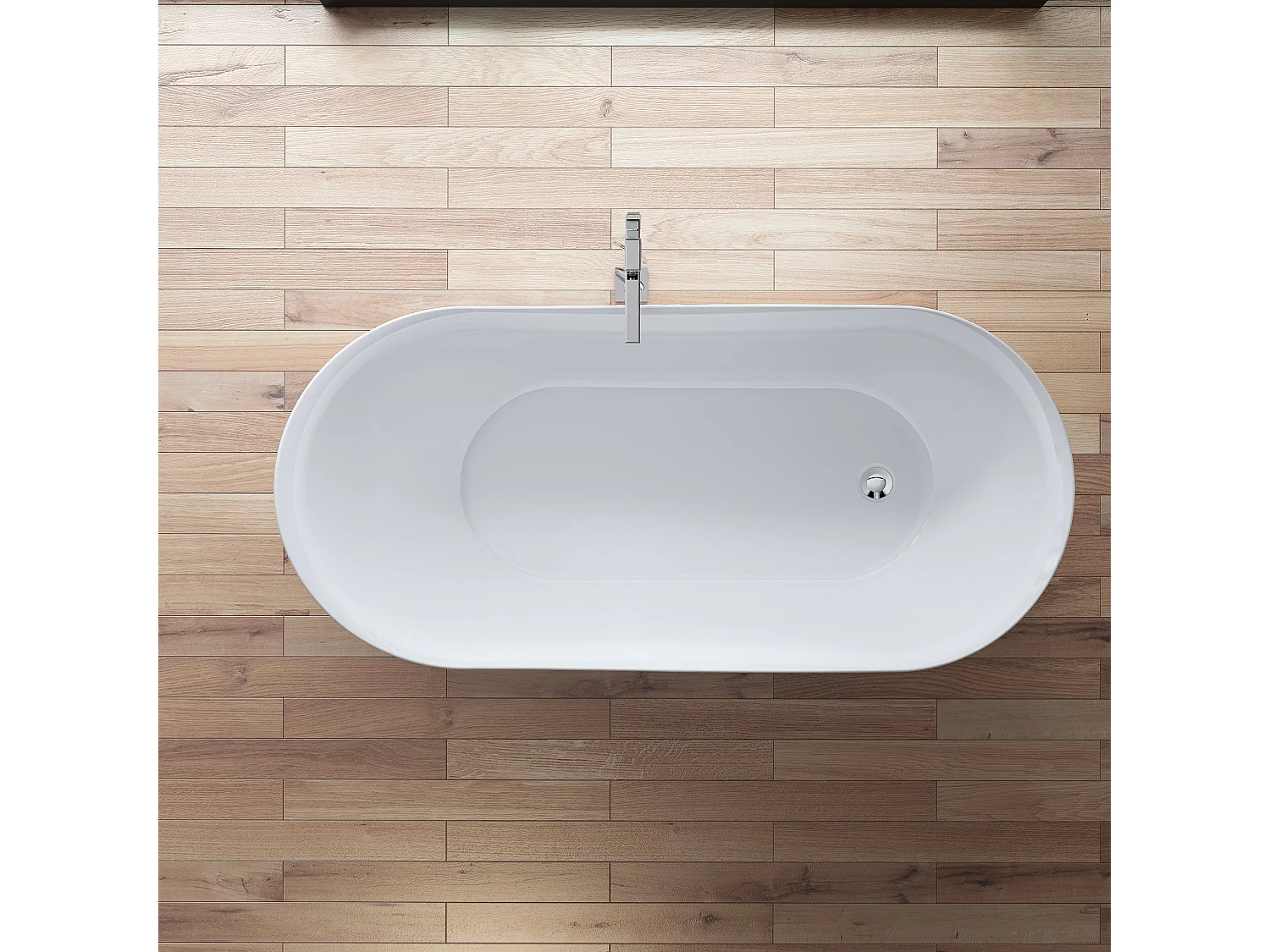 Baignoire Ilot Rivage 172 blanche xxcm, by SPALINA
