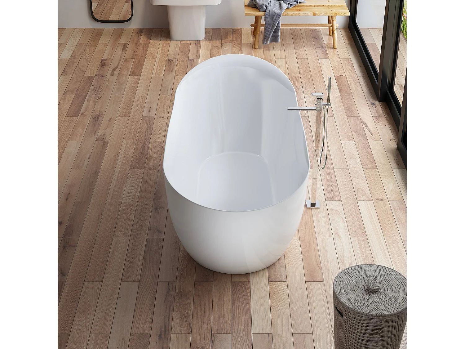 Baignoire Ilot Rivage 172 blanche xxcm, by SPALINA