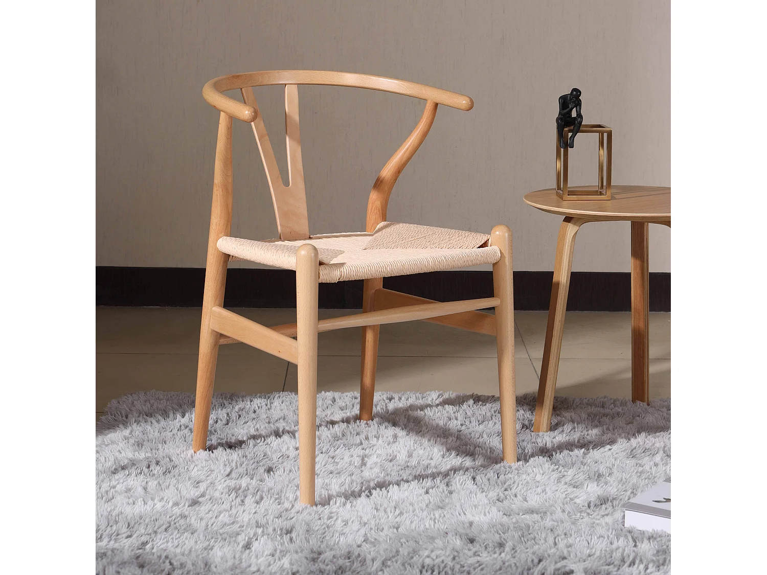 Lot de 2 chaises style scandinave en bois massif